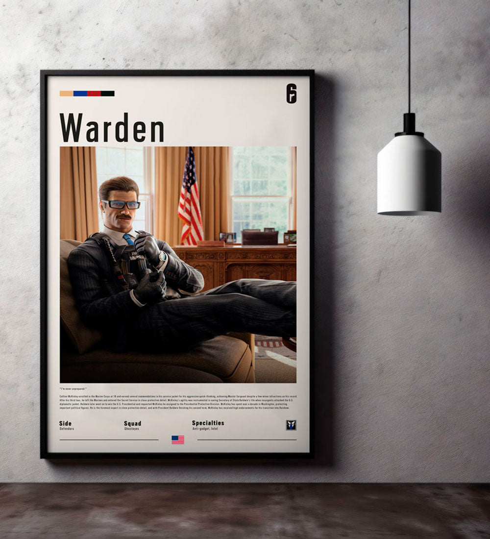 Operator Warden Fine Art Poster | Six Siege